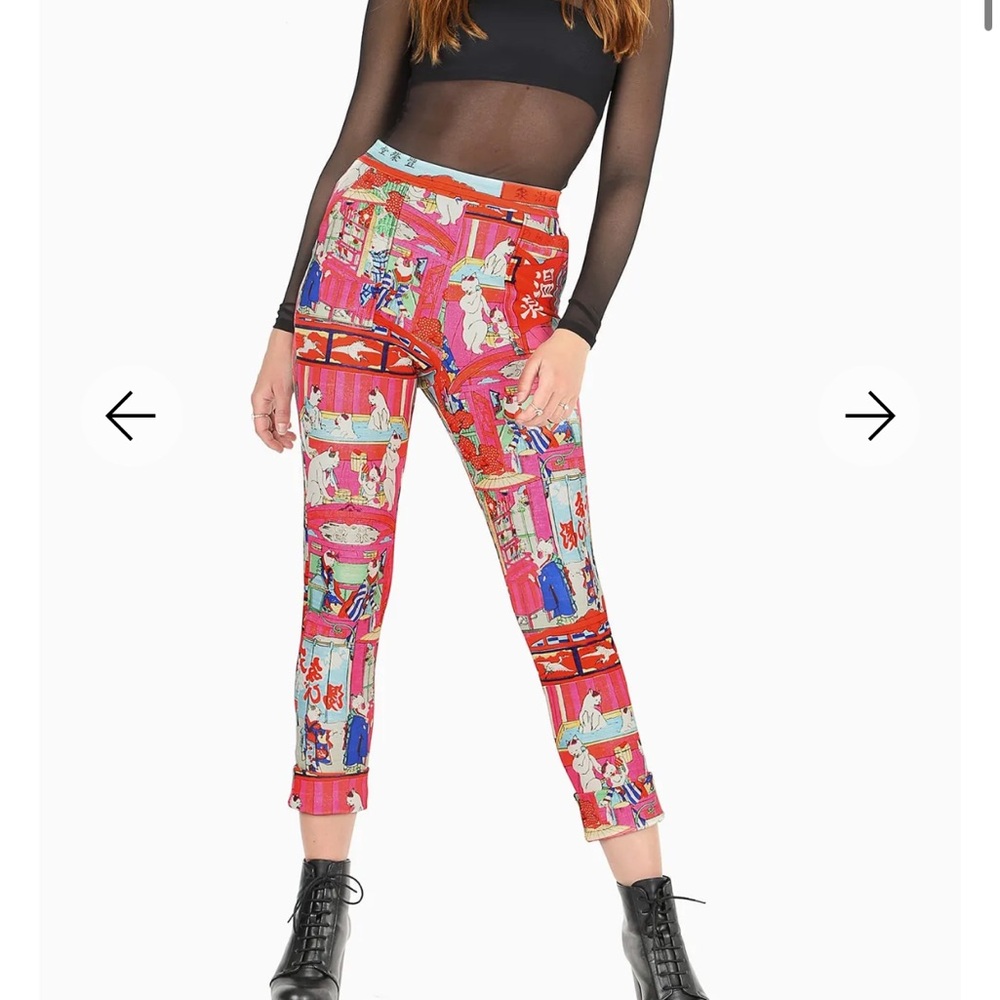 BlackMilk Onsen Cats Cuffed Pants